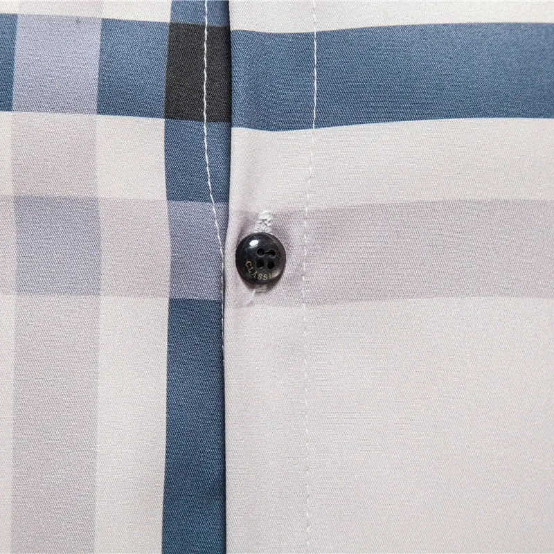 Herren Kariertes Slim-Fit Business-Hemd mit seidig-glänzender Optik Nord Taschen